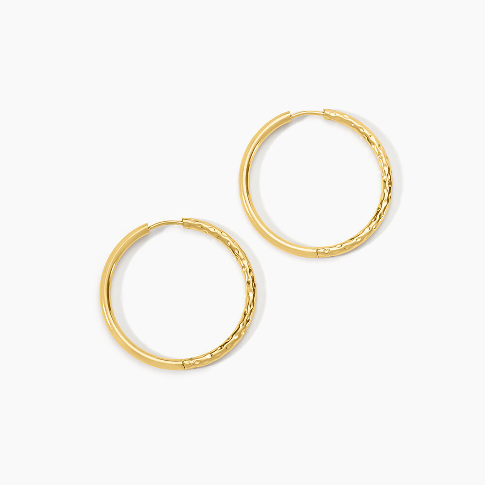 Créoles Loanne Acier Doré - Nouveautés Femme | Marc Orian