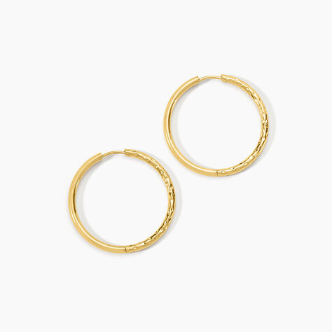 Créoles Loanne Acier Doré - Nouveautés Femme | Marc Orian