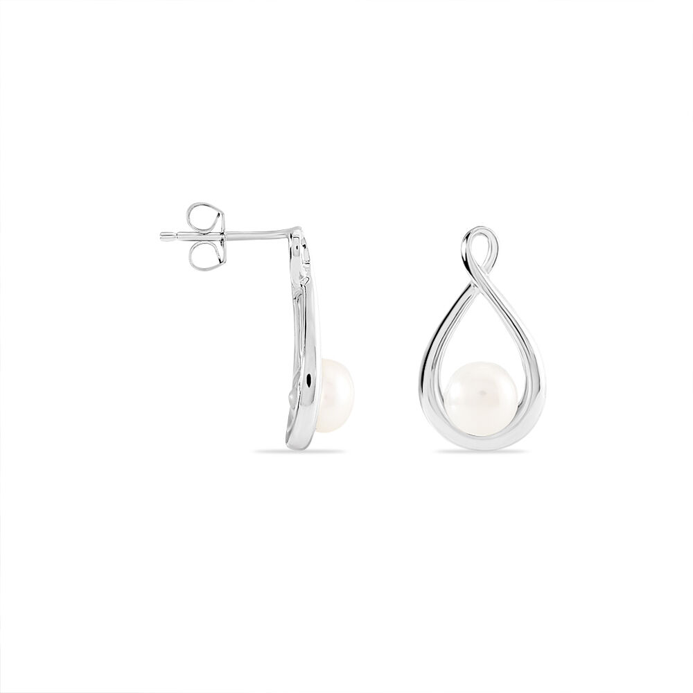 Boucles D'oreilles Pendantes Layanne Argent Blanc Perle De Culture - Pendantes Femme | Marc Orian