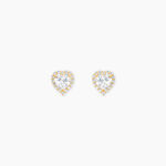 Boucles D'oreilles Puces Aymane Or Jaune Oxyde De Zirconium - Puces Famille | Marc Orian