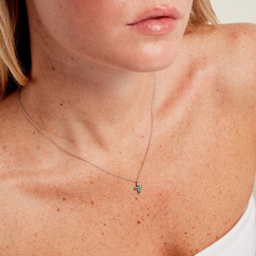 Collier Georgie Argent Blanc Oxyde De Zirconium - Colliers avec pierres Femme | Marc Orian