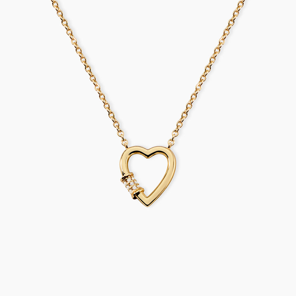 Collier Minie Argent Dor&eacute; A L'Or 750/1000 Oxyde De Zirconium - Colliers avec pierres Femme | Marc Orian