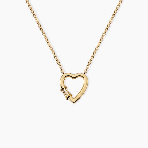 Collier Minie Argent Dor&eacute; A L'Or 750/1000 Oxyde De Zirconium - Colliers avec pierres Femme | Marc Orian