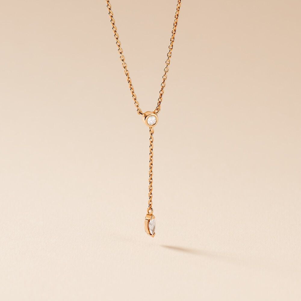 Collier Kenta Argent Rose Oxyde De Zirconium - Colliers avec pierres Femme | Marc Orian