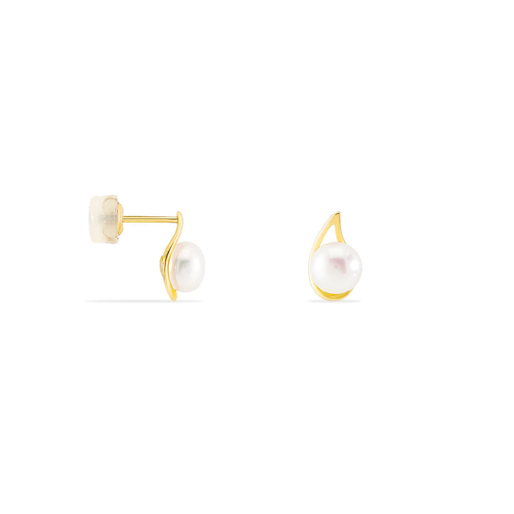 Boucles D'oreilles Pendantes Isaure Or Jaune Perle De Culture - Pendantes Femme | Marc Orian