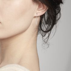 Boucles D'oreilles Pendantes Marjenka Or Blanc Diamant - Boucles d'oreilles Pendantes Femme | Marc Orian