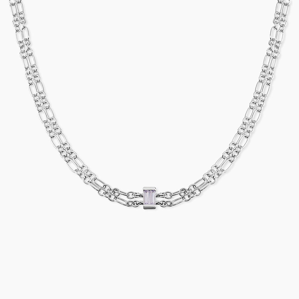 Collier Chanelle Argent Blanc Oxyde De Zirconium - Colliers ras du cou Femme | Marc Orian