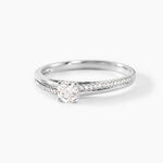 Bague Solitaire Alexandra Or Blanc Diamant - Parures de mariage Femme | Marc Orian