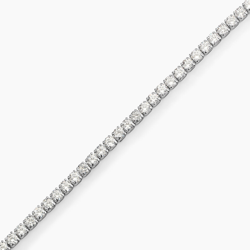 Bracelet Lou-anne Argent Blanc Oxyde De Zirconium Blanc - Bracelets cha&icirc;nes Femme | Marc Orian