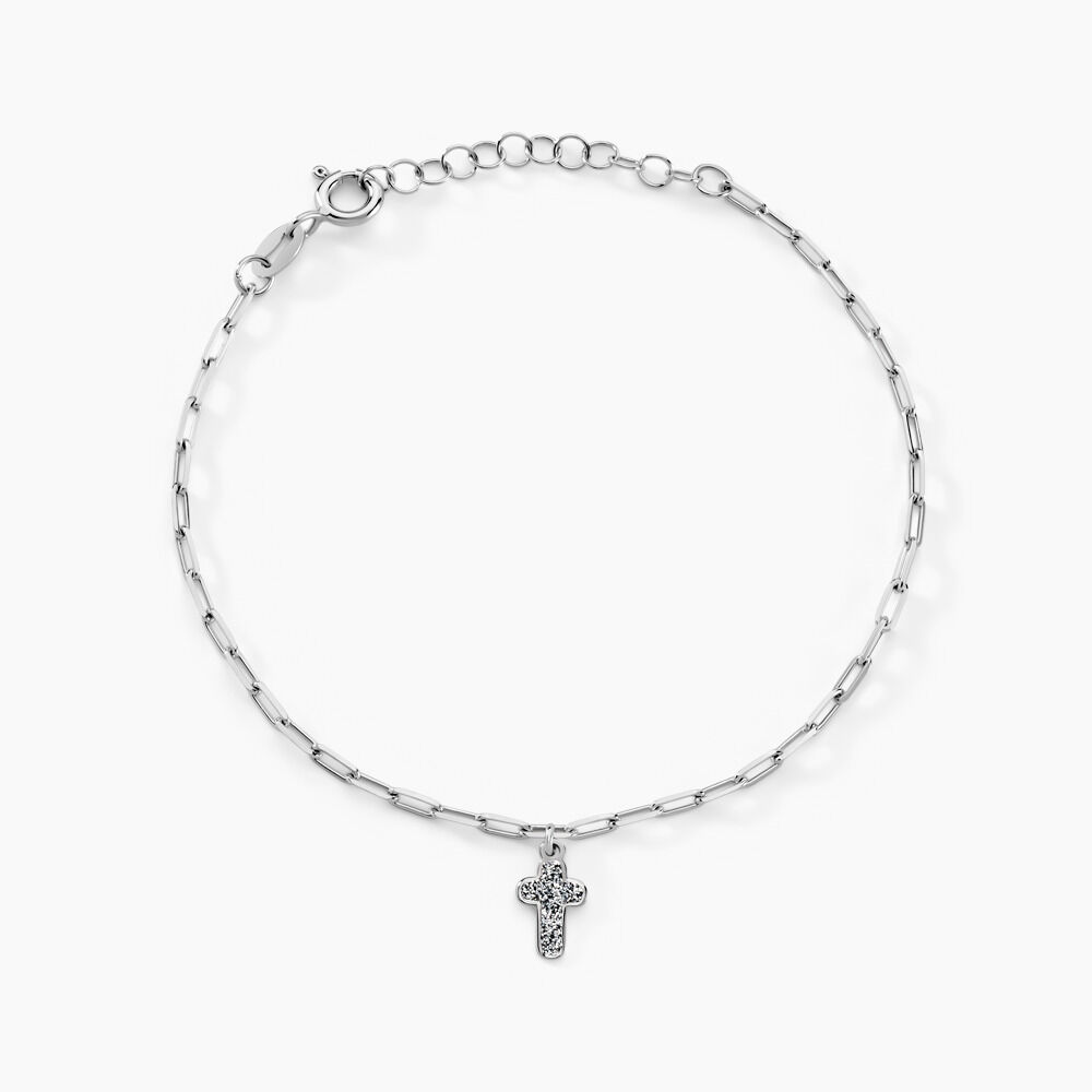 Bracelet Etincelante Argent Blanc - Bracelets chaînes Femme | Marc Orian