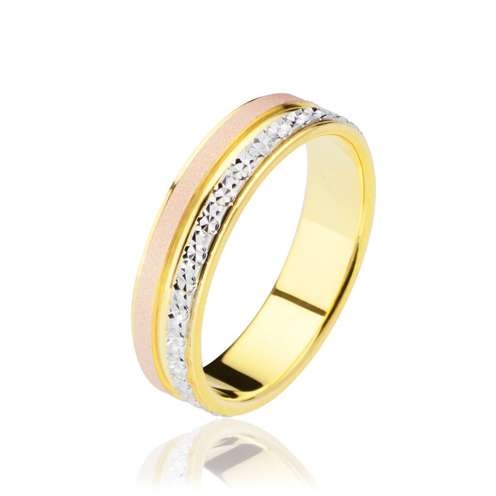 Alliance Triade Ruban Plat Or Tricolore - Alliances duo Unisex | Marc Orian