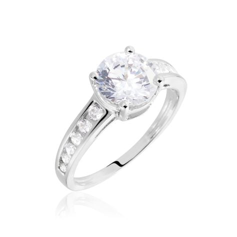 Bague Tatjana Or Blanc Oxyde De Zirconium - Solitaires Femme | Marc Orian