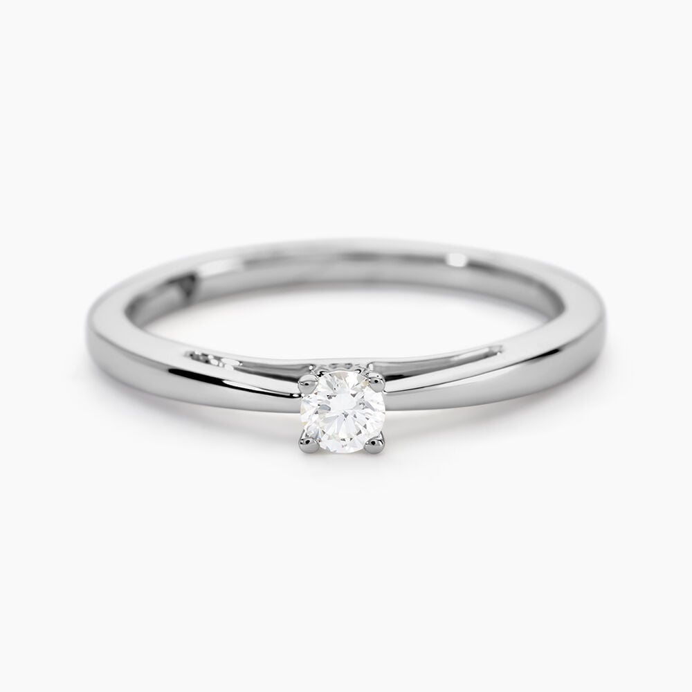 Bague Solitaire Iris Or Blanc Diamant - Solitaires Femme | Marc Orian