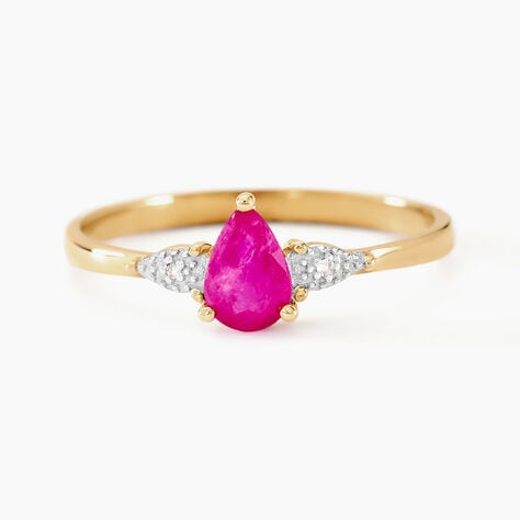 Bague Glykeria Or Jaune Rubis Diamant - Bagues vintage Femme | Marc Orian