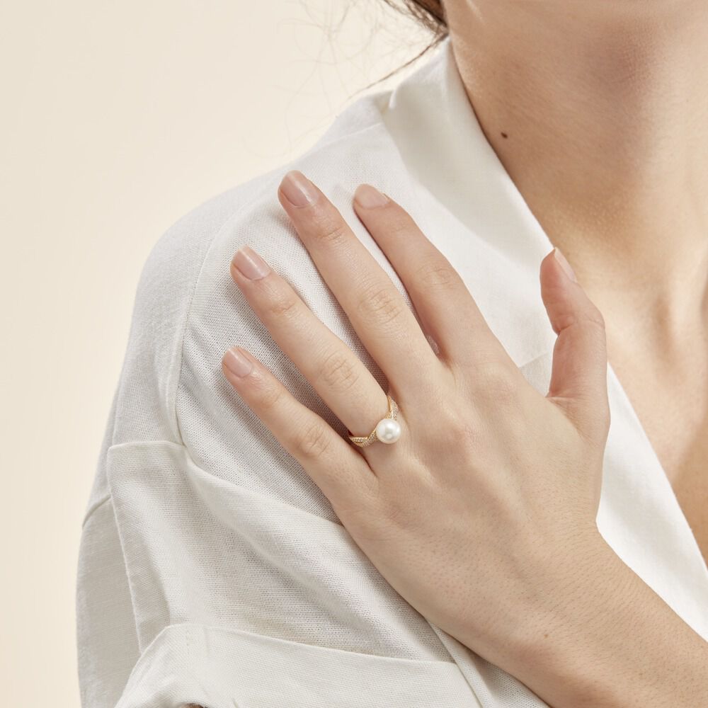 Bague fiancaille perle clearance