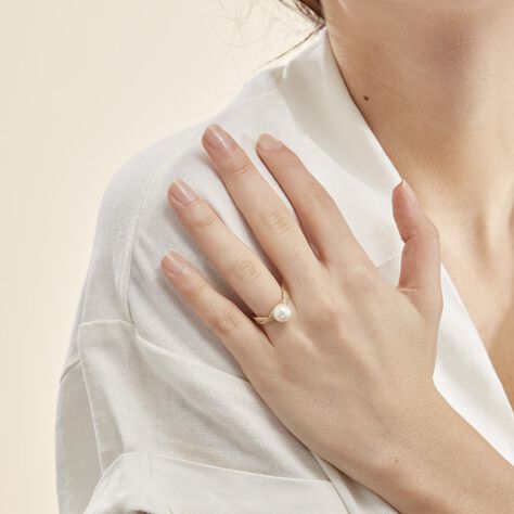 Bague Maria-theresa Or Jaune Perle De Culture Et Oxyde De Zirconium - Bagues Femme | Marc Orian