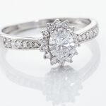 Bague Or Blanc Myles Diamants Synth&eacute;tiques - Parures de mariage Femme | Marc Orian