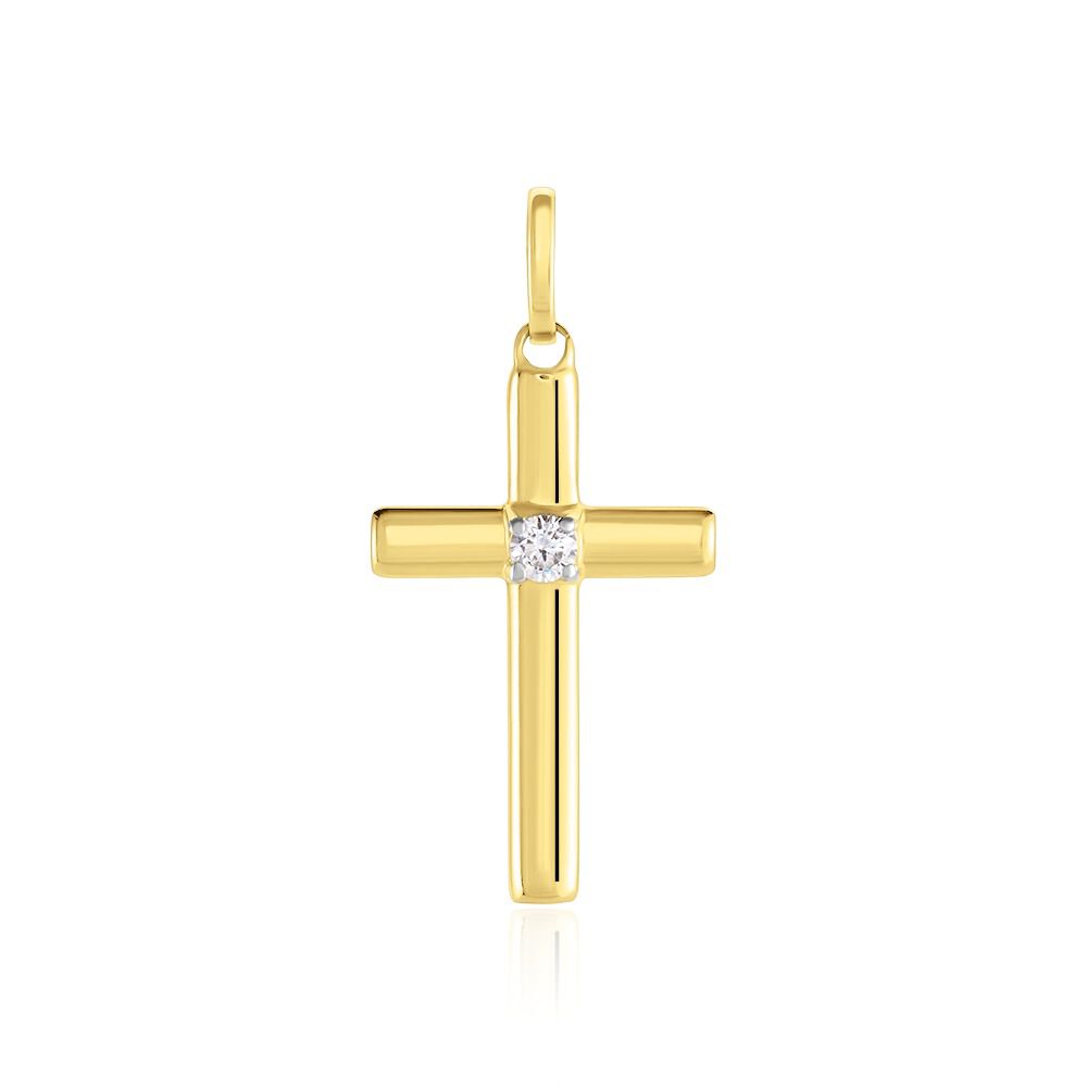 Pendentif Cornell Or Jaune Oxyde De Zirconium - Pendentifs Famille | Marc Orian