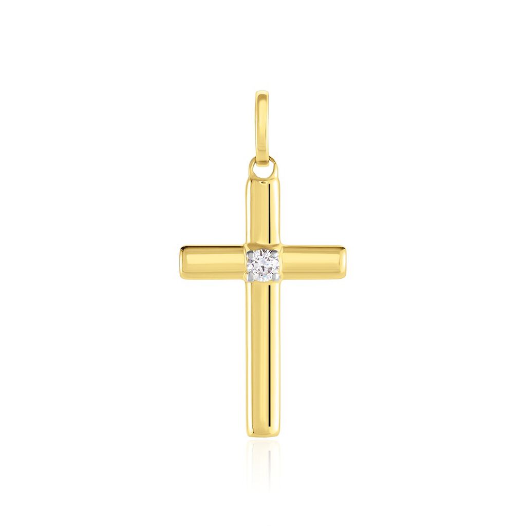 Pendentif Cornell Or Jaune Oxyde De Zirconium - Pendentifs Famille | Marc Orian