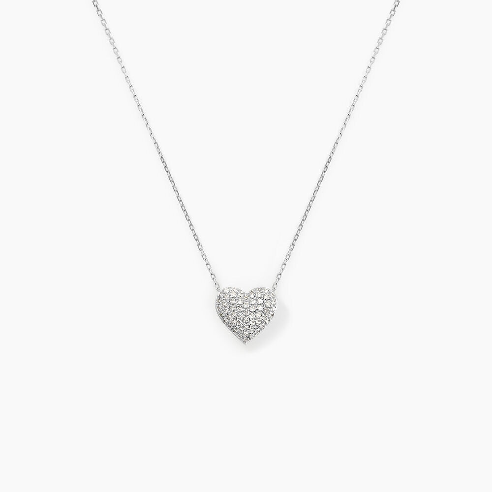 Collier Ti Amo Or Blanc Diamant - Colliers avec pierres Femme | Marc Orian