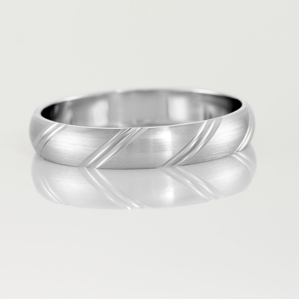 Alliance Marlon Demi Jonc Classique Or Blanc - Alliances duo Famille | Marc Orian