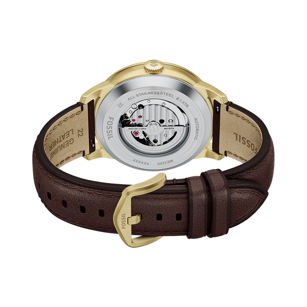 Montre Fossil Townsman C&oelig;ur Battant Marron - Montres automatiques Homme | Marc Orian