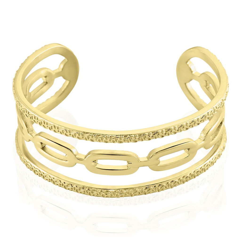 Bracelet Manchette Olya Acier Jaune - Bracelets manchettes Femme | Marc Orian