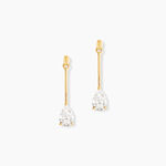 Boucles D'oreilles Pendantes Goutte Or Jaune Oxyde De Zirconium - Pendantes Femme | Marc Orian