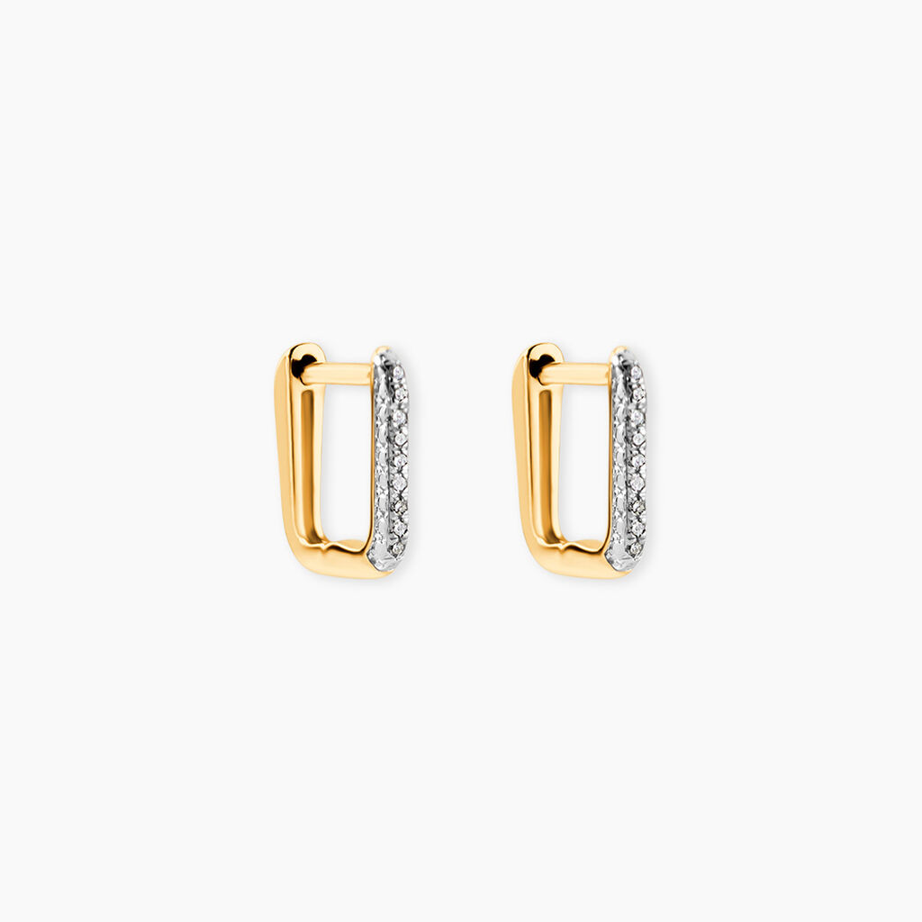 Cr&eacute;oles Daire Or Jaune Diamant - Cr&eacute;oles Femme | Marc Orian