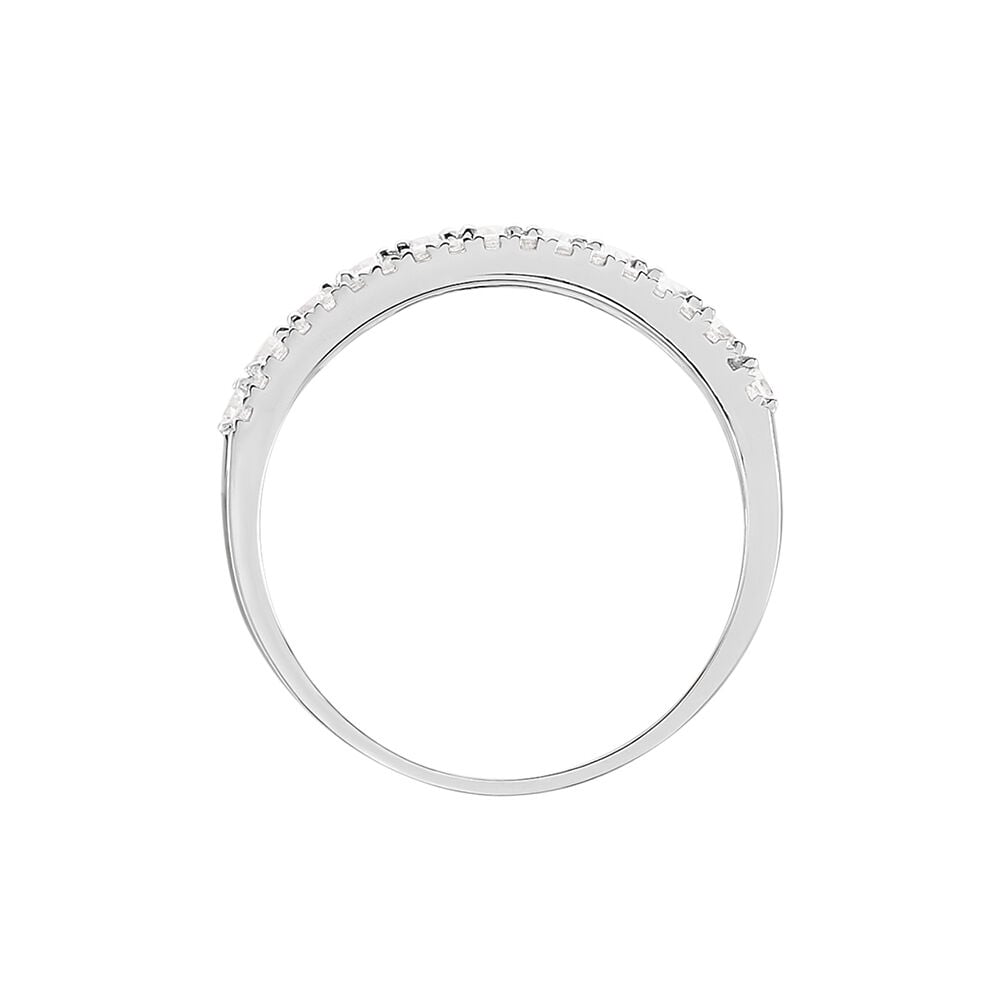 Bague The Crown Or Blanc Oxyde De Zirconium - Bagues avec pierre Femme | Marc Orian
