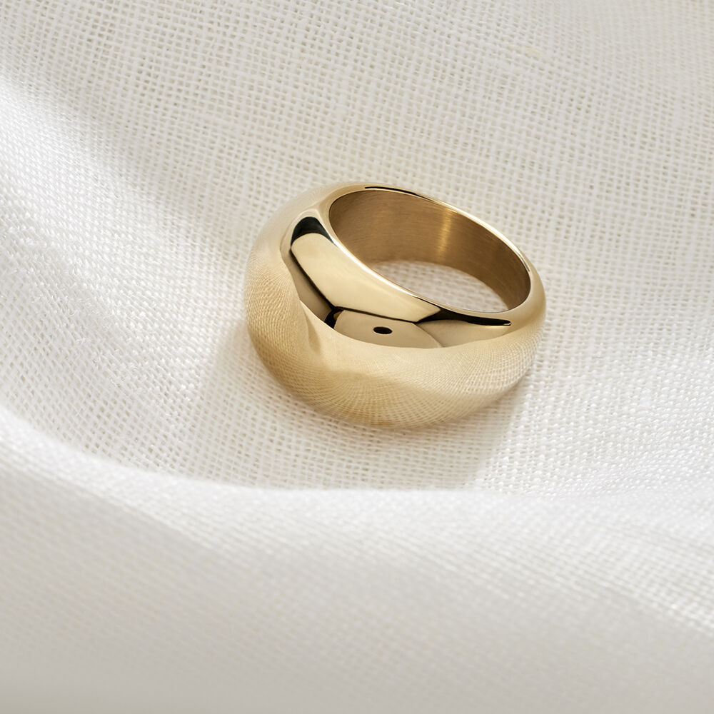 Bague Cleoria Acier Dore -  Femme | Marc Orian