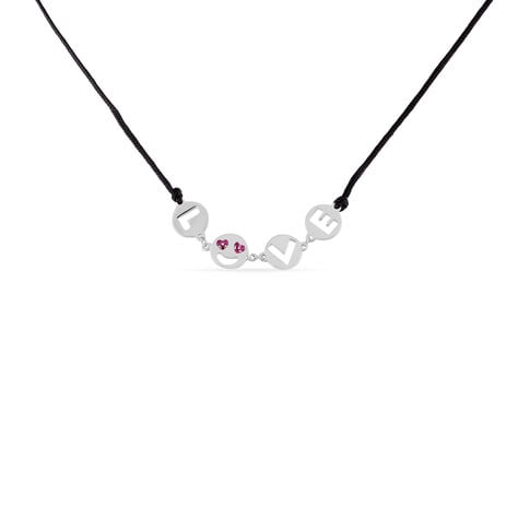 Collier Argent Dustin Cordon Pastilles Oxyde - Colliers avec pierres Femme | Marc Orian