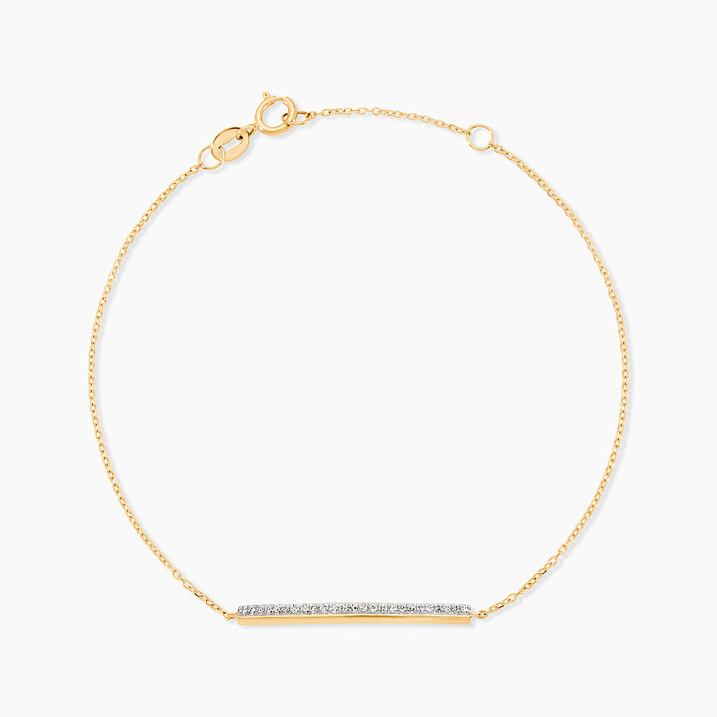 Bracelet Sahteene Or Jaune Diamant - Bracelets cha&icirc;nes Femme | Marc Orian