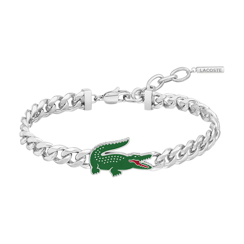 Bracelet Lacoste Arthor Acier Blanc - Bracelets cha&icirc;nes Homme | Marc Orian