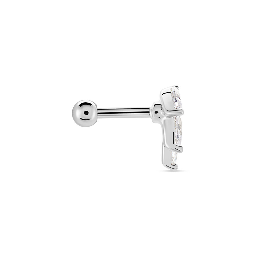 Piercing D'oreille Unitaire Fox Argent Rhodié Oxyde De Zirconium - Piercing Conch Femme | Marc Orian