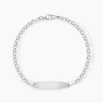 Bracelet Identit&eacute; Marcel Maille Jaseron Or Blanc - Gourmettes Enfant | Marc Orian
