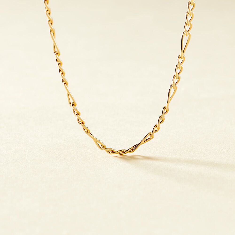 Chaîne Cameo Maille Alternee 1/3 Or Jaune - Chaines Femme | Marc Orian
