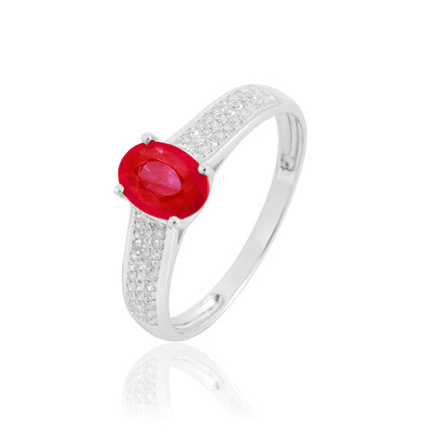 Bague Crista Or Blanc Rubis Et Diamant - Bagues vintage Femme | Marc Orian
