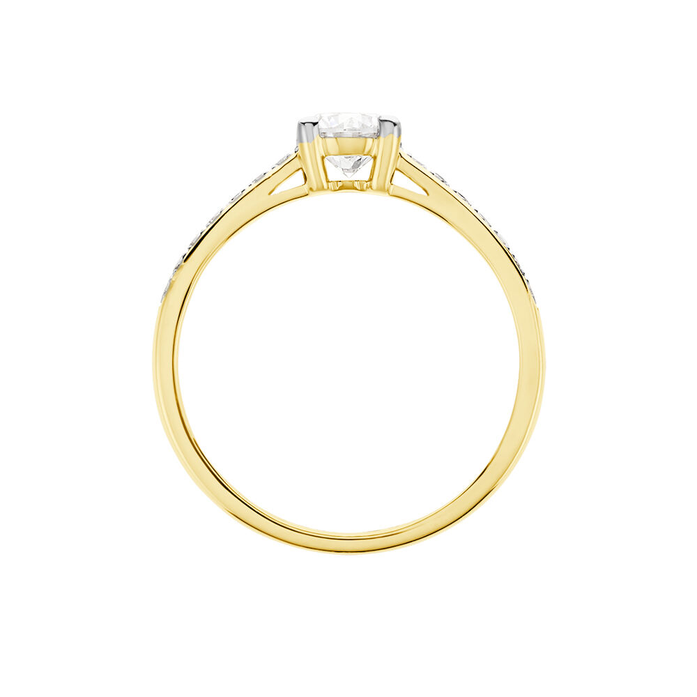 Solitaire Sosanna Ld Or Jaune Diamant Synthetique Blanc - Parures de mariage Femme | Marc Orian