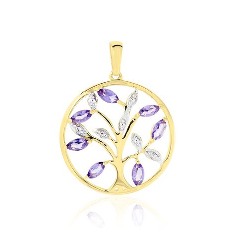 Pendentif Godoleine Or Jaune Amethyste Violet - Pendentifs Femme | Marc Orian