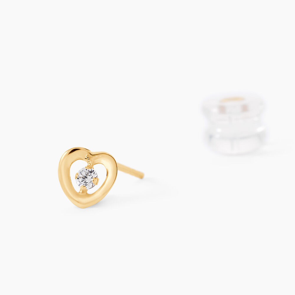 Boucles D'oreilles Puces Dolly Or Jaune Oxyde De Zirconium - Puces Famille | Marc Orian
