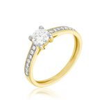 Solitaire Sosanna Ld Or Jaune Diamant Synthetique Blanc - Parures de mariage Femme | Marc Orian