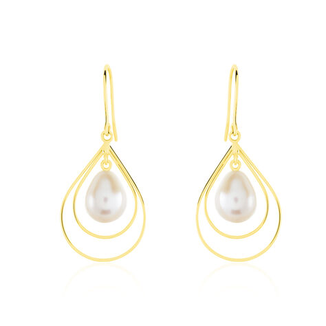 Boucles D'oreilles Pendantes Martyna Or Jaune Perle De Culture - Pendantes Femme | Marc Orian