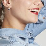 Boucles D'oreilles Pendantes Brigita Plaqu&eacute; Or Pierre De Synthese - Pendantes Femme | Marc Orian