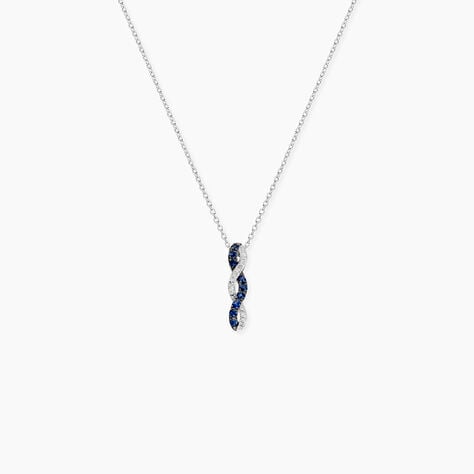 Collier Ligera Or Blanc Saphir Et Diamant - Colliers avec pierres Femme | Marc Orian