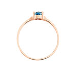 Bague Mathilde Or Rose Topaze Et Oxyde De Zirconium - Bagues pierres fines Femme | Marc Orian