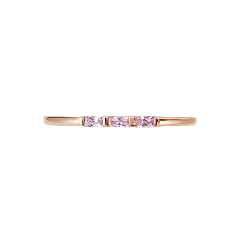 Bague Andrew Argent Rose Oxyde De Zirconium Rose - Bagues avec pierre Femme | Marc Orian