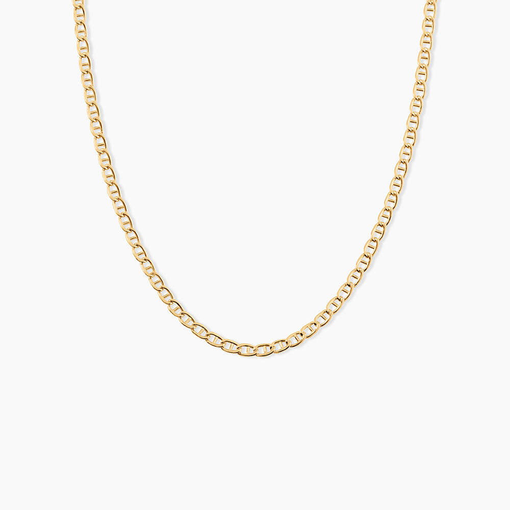 Collier Capucin Or Jaune Maille Marine Plate - Chaines Homme | Marc Orian