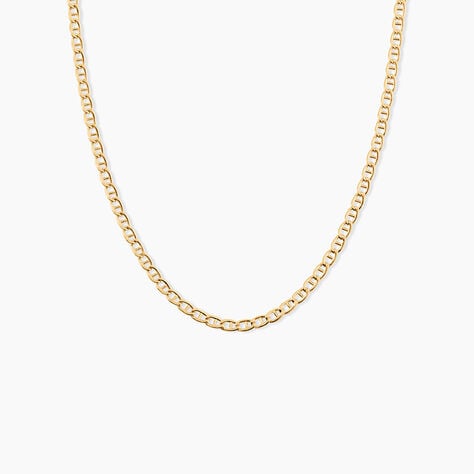 Collier Capucin Or Jaune Maille Marine Plate - Chaines Homme | Marc Orian