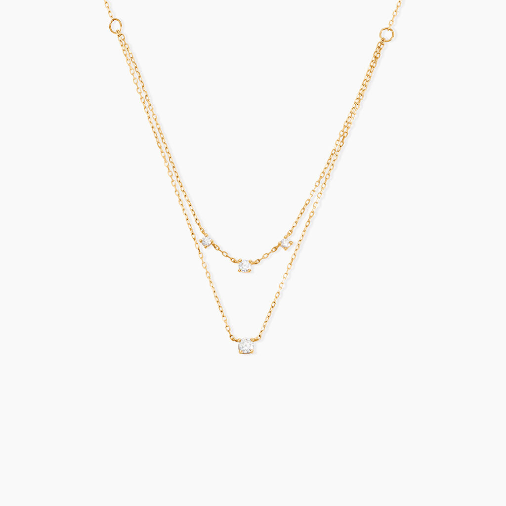 Collier Mordikai Or Jaune Oxyde De Zirconium - Colliers multirangs Femme | Marc Orian